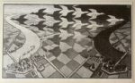 Image of the puzzle 1500, Selegiochi, Day and Night, Maurits Cornelis Escher, Picture of the puzzle