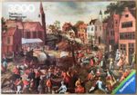 Image of the puzzle 3000, Ravensburger, Market Day, by Gillis Mostaert, Sealed Bag, Picture of the box