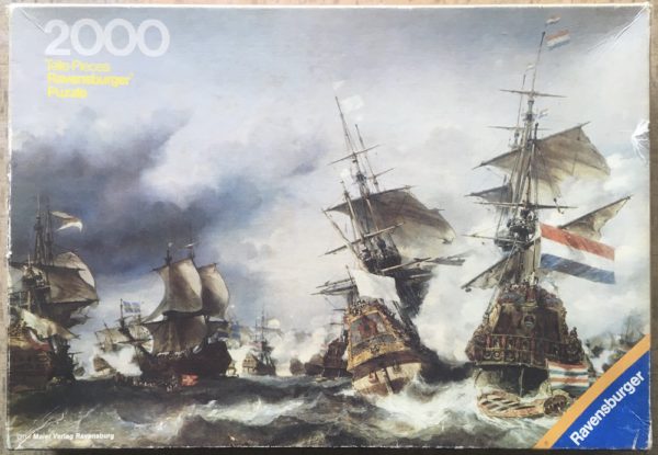 Image of the puzzle 2000, Ravensburger, Naval Battle, Complete, Picture of the box
