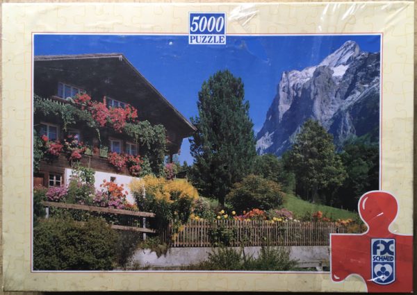 Image of the puzzle 5000, F.X. Schmid, Wetterhorn, Grindelwald, Switzerland, Factory Sealed, Picture of the box