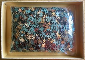 Image of the puzzle 3000, Jumbo, The Image Peddler, Francis William Edmonds, Complete, Picture of the bag