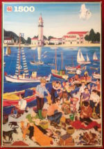 Image of the puzzle 1500, Jumbo, Hydra Island, Greece, by Antonios von Santorini, Picture of the box