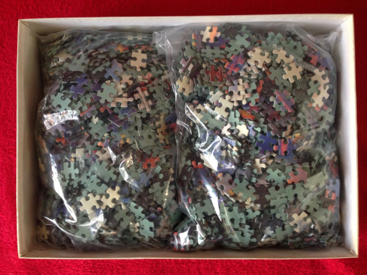 Image of the Puzzle 3000, Nathan, Clouds and Reflections, Complete, Picture of the Bag