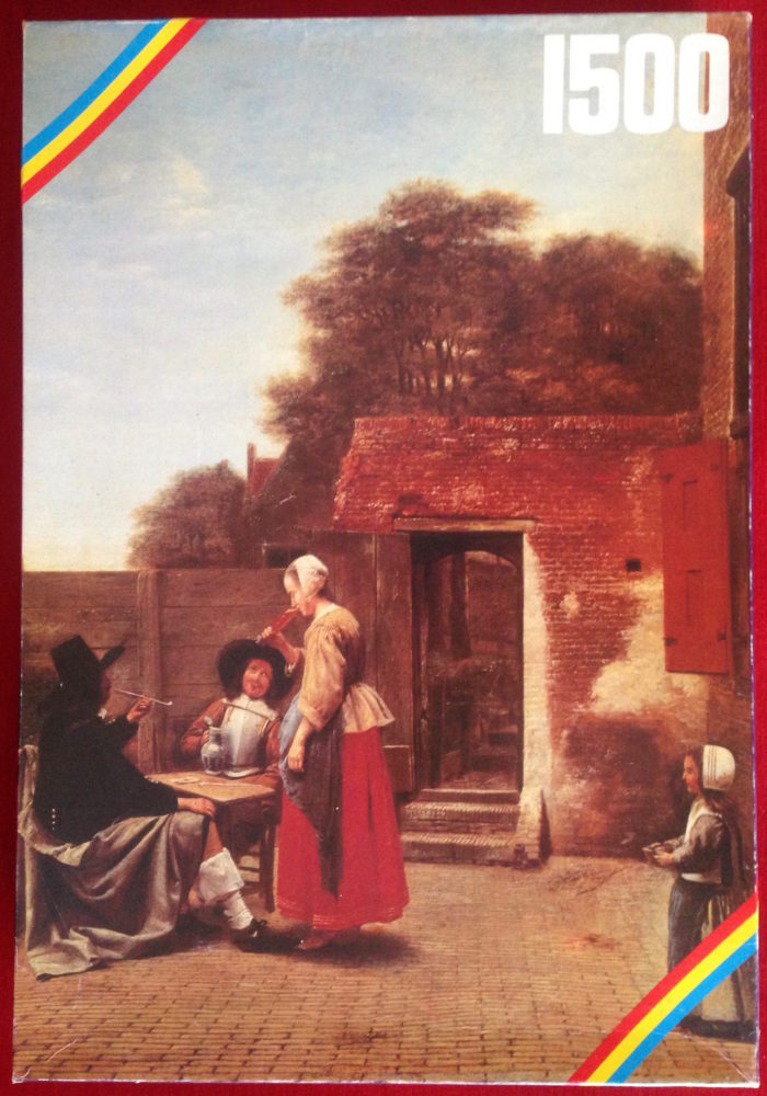 1500, FNProductions, A Dutch Courtyard, by Pieter de Hooch, Complete Image of the puzzle 1500, FNProductions, A Dutch Courtyard, by Pieter de Hooch, Complete, Picture of the box