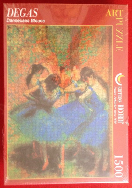 1500, Ricordi, Dancers in Blue, Edgar Degas, Factory Sealed Image of the puzzle 1500, Ricordi, Dancers in Blue, Edgar Degas, Factory Sealed