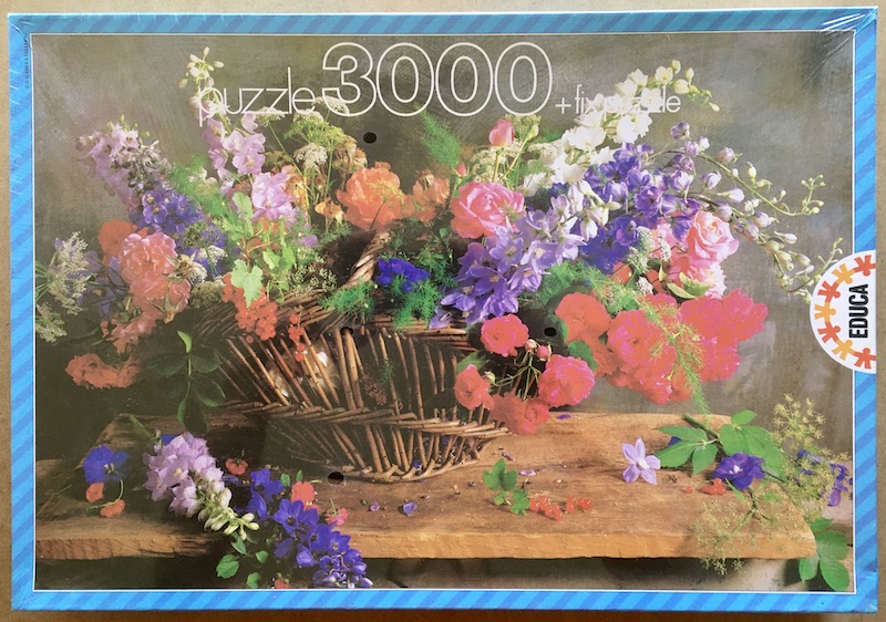 revelación cráter Genealogía 3000, Educa, Basket with Flowers - Rare Puzzles