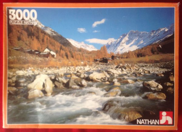 Image of the Puzzle 3000, Nathan, Flowing Waters, Complete, Picture of the Box