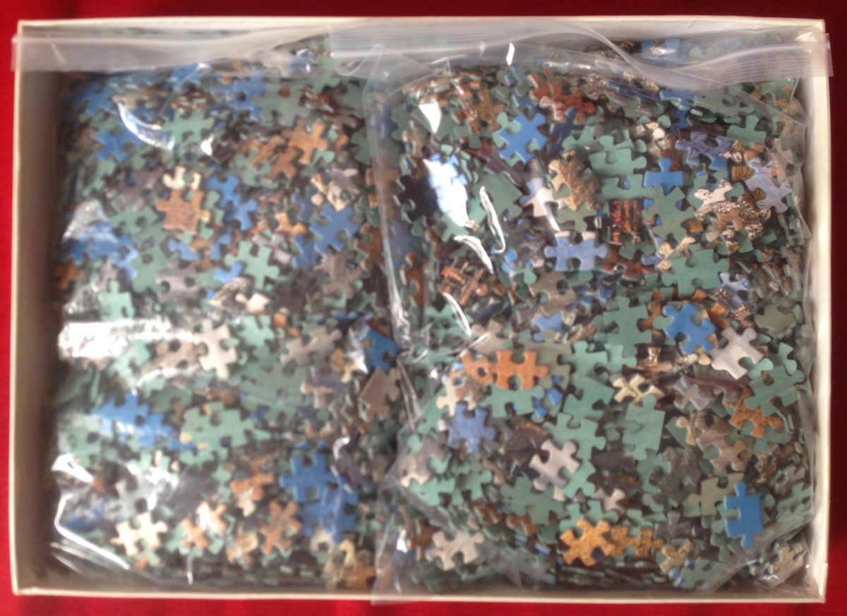 Image of the Puzzle 3000, Nathan, Flowing Waters, Complete, Picture of the Bag