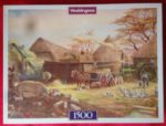 Image of the puzzle 1500, Waddingtons, Threshing in Kent, Dudley Pout, Complete, Picture of the box