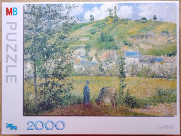 Image of the puzzle 2000, MB, Chaponval Landscape, by Camille Pissarro, Factory Sealed, Picture of the box