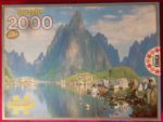 Image of the puzzle 2000, Educa, Lofoten Islands, Reine Port, Sealed Bag, Picture of the box