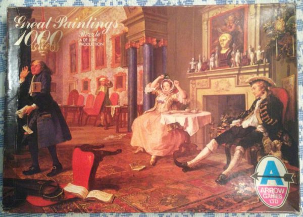 Image of the puzzle 1000, Arrow, Shortly after the Marriage, by William Hogarth, Complete, Picture of the box