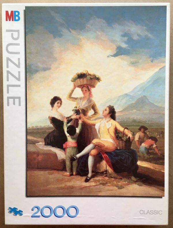 Image of the puzzle 2000, MB, The Grape Harvest, by Francisco de Goya, Sealed Bag, Picture of the box