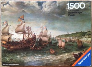 Image of the puzzle 1500, Ravensburger, Passengers Ashore, Complete, Picture of the box