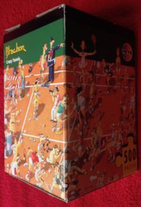 Image of the puzzle 500, Heye, Crazy Tennis, Roger Blachon, Sealed Bag, Picture of the box