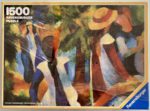 Image of the puzzle 1500, Ravensburger, Maidens under the Trees, August Macke, Complete, Picture of the box