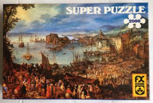 Image of the puzzle 2000, F.X. Schmid, The Fish Market, by Jan Brueghel the Elder, Complete, Picture of the box