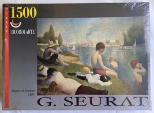 Image of the puzzle 1500, Ricordi, Bathers at Asnières, Factory Sealed, Picture of the box