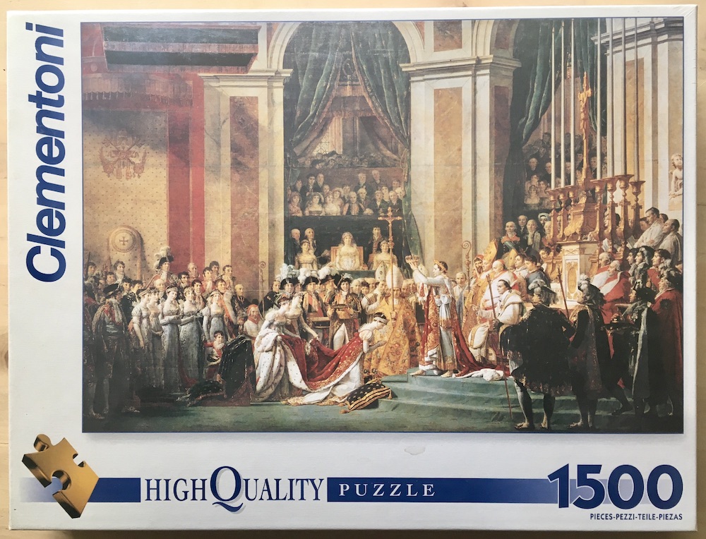 1500, Clementoni, The Coronation of Napoleon, by Jacques-Louis David, Factory Sealed, Listed by Jorge Image of the puzzle 1500, Clementoni, The Coronation of Napoleon, by Jacques-Louis David, Factory Sealed