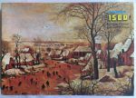 Image of the puzzle 1500, Wild Horse, Winter Landscape with Skaters and Bird Trap, Picture of the box