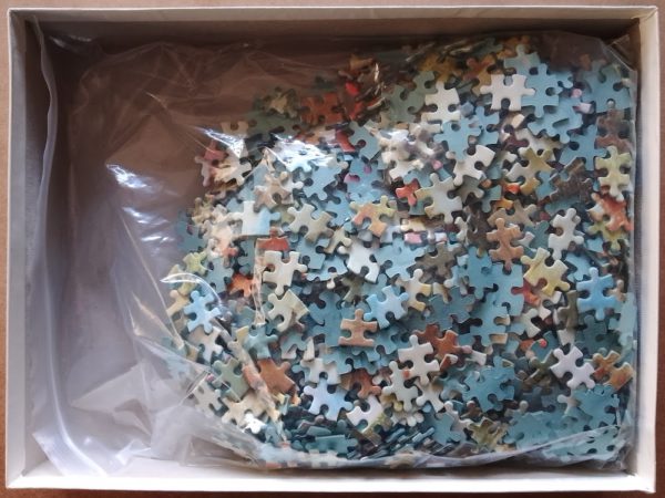 Image of the puzzle 1500, Waddingtons, Going for a Walk, Timoléon Marie Lobrichon, Complete, Picture of the bag