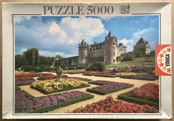 Image of the puzzle 5000, Educa, Castle of Roche Courbon, France, Sealed Bag, Picture of the box