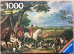 Image of the puzzle 1000, Ravensburger, Hunt at Fontainebleau, by Carle Vernet, Complete, Picture of the box