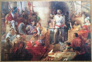 Image of the Puzzle 1500, Jumbo, Trial of William Wallace, Picture of the Puzzle assembled for a blog post