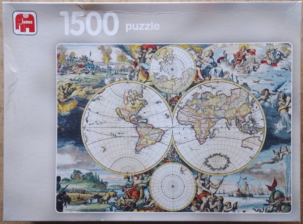 Image of the puzzle 1500, Jumbo, Antique Map, Complete, Picture of the box