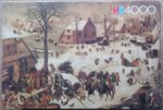 Image of the puzzle 4000, MB, The Census at Bethlehem, by Pieter Bruegel the Elder, Incomplete, Picture of the box