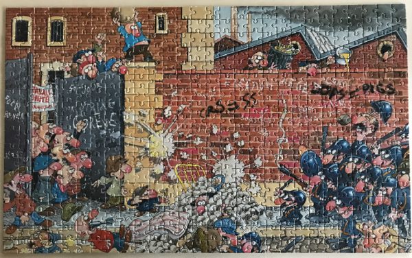 Image of the puzzle 500, Mighty Fightie, by Jean-Jacques Loup, Complete, Detail of the puzzle