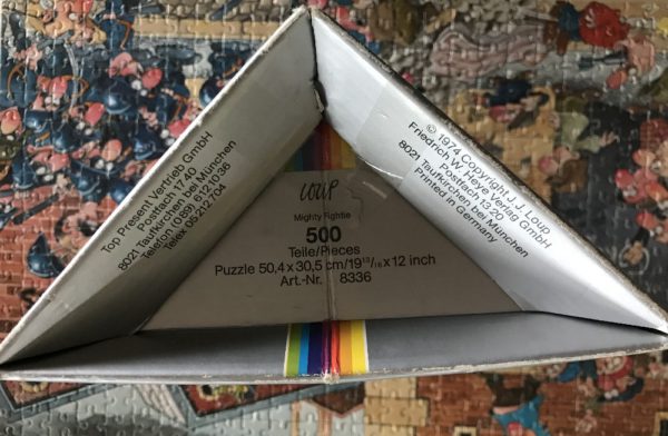Image of the puzzle 500, Mighty Fightie, by Jean-Jacques Loup, Complete, Picture of the base