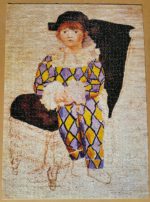 Image of the puzzle 2000, Ricordi, Paul as Harlequin, Picasso, Complete, Picture of the puzzle assembled