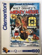 Image of the Puzzle 1500, Clementoni, Mickeys Good Deed, Sealed Bag, Picture of the Box