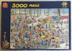 Image of the puzzle 3000, Jumbo, On Thin Ice, by Jan van Haasteren, Complete, Picture of the box