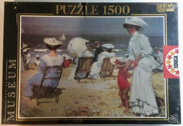 Image of the puzzle 1500, Educa, The Beach, by Charles Hoffbauer, Factory Sealed