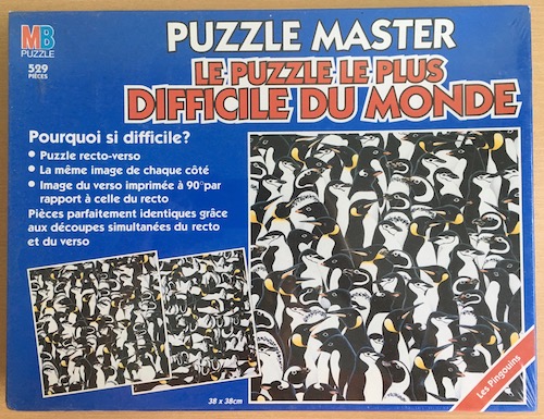 500, MB, The Penguins (Double Sided), Factory Sealed Image of the Puzzle 500, MB, The Penguins, Factory Sealed