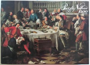 Image of the puzzle 1500, Nathan, The Oyster Lunch, by Jean François de Troy, Picture of the box