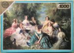 Image of the puzzle 1000, Falcon, The Empress Eugénie Surrounded by her Ladies in Waiting, by Franz Xaver Winterhalter, Incomplete, Picture of the box