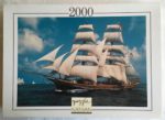 Image of the puzzle 2000, Nathan, Sailing Ship Unicorn, Sealed Bag, Picture of the box