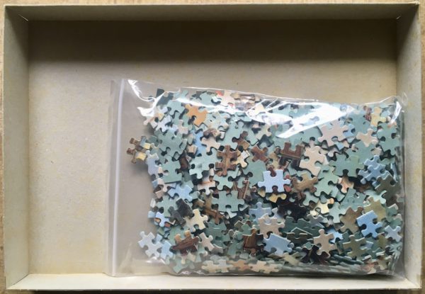 Image of the puzzle 1000, King, The Amsterdam Harbor, by Abraham Storck, Complete, Picture of the bag