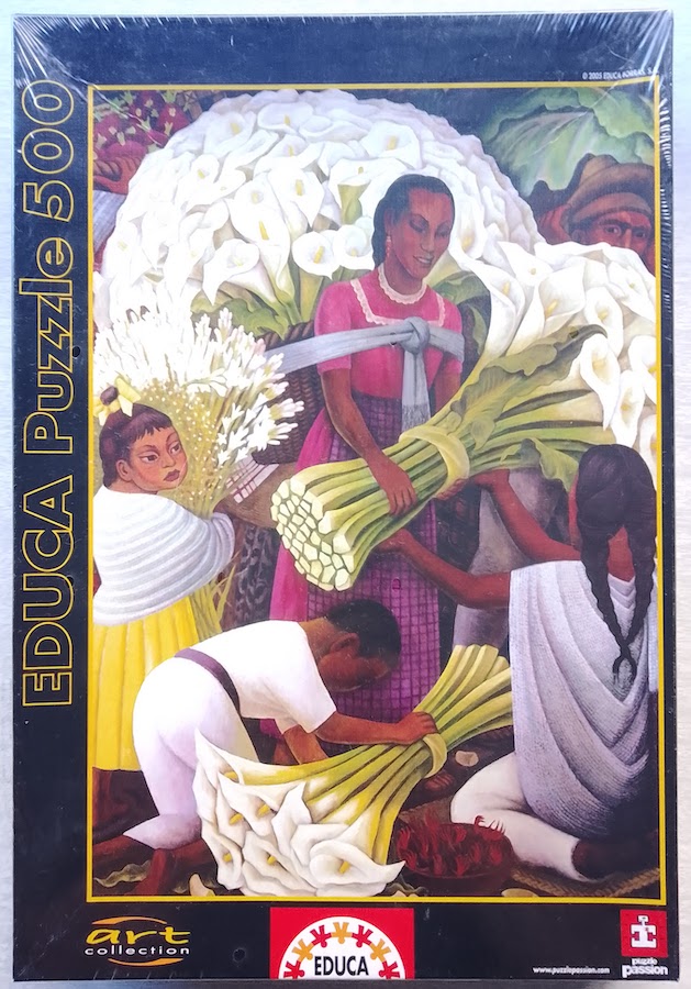 Spotlijster kubiek handig 500, Educa, The Flower Vendor, Diego Rivera - Rare Puzzles