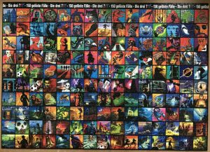 Image of the Puzzle 2000, Kosmos, Die drei ??? Cover-Collage-Puzzle, Complete, Picture of the Puzzle Assembled