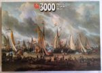 image of the puzzle 3000, Jumbo, Sham Fight on the River Y, by Abraham Storck, Complete, Picture of the box