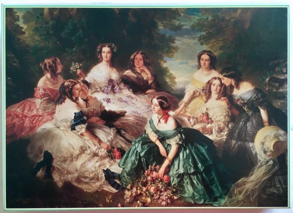 The Empress Eugenie surrounded by her ladies in waiting 
