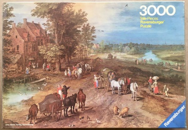 Image of the puzzle 3000, Ravensburger, A Country Inn, by Jan Brueghel, Complete, Picture of the box