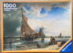 Image of the puzzle 1000, Ravensburger, Fisherfolk on Scheveningen Beach, by Carl Frederik Sørensen, Sealed Bag, Picture of the box