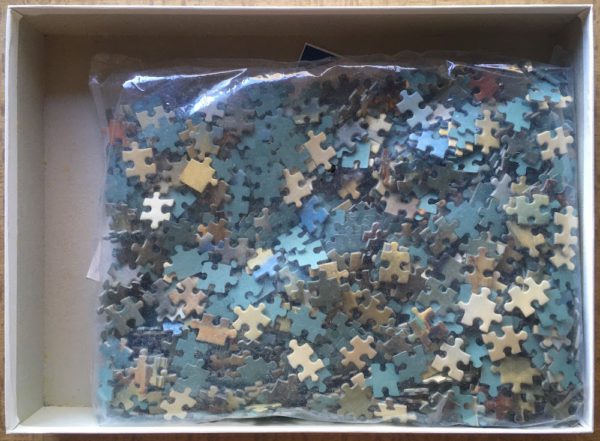 Image of the puzzle 1000, Ravensburger, Fisherfolk on Scheveningen Beach, by Carl Frederik Sørensen, Sealed Bag, Picture of the bag