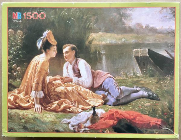 Image of the puzzle 1500, MB, The Lovers Picnic, Auguste Hadamard, Complete, Picture of the box