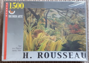 Image of the puzzle 1500, Ricordi, Tiger in a Tropical Storm, Henri Rousseau, Factory Sealed